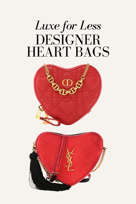 Luxe for less designer heart bags! Christian Dior bag sale, YSL bag sale, red designer bag, designer sale

#LTKsalealert #LTKitbag