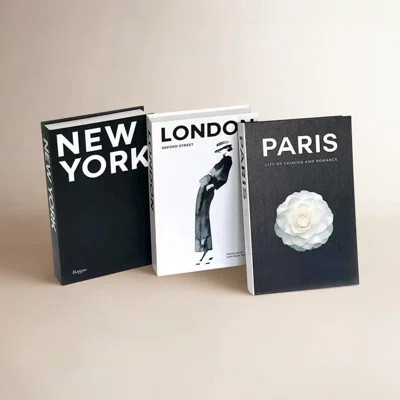 Kaeman Black and White Faux Book Set | Wayfair North America