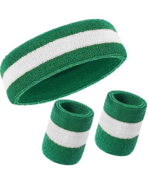 ONUPGO Sweatband Set Sports Headband Wristband Set Sweatbands Terry Cloth Wristband Wrist Sweatba... | Amazon (US)