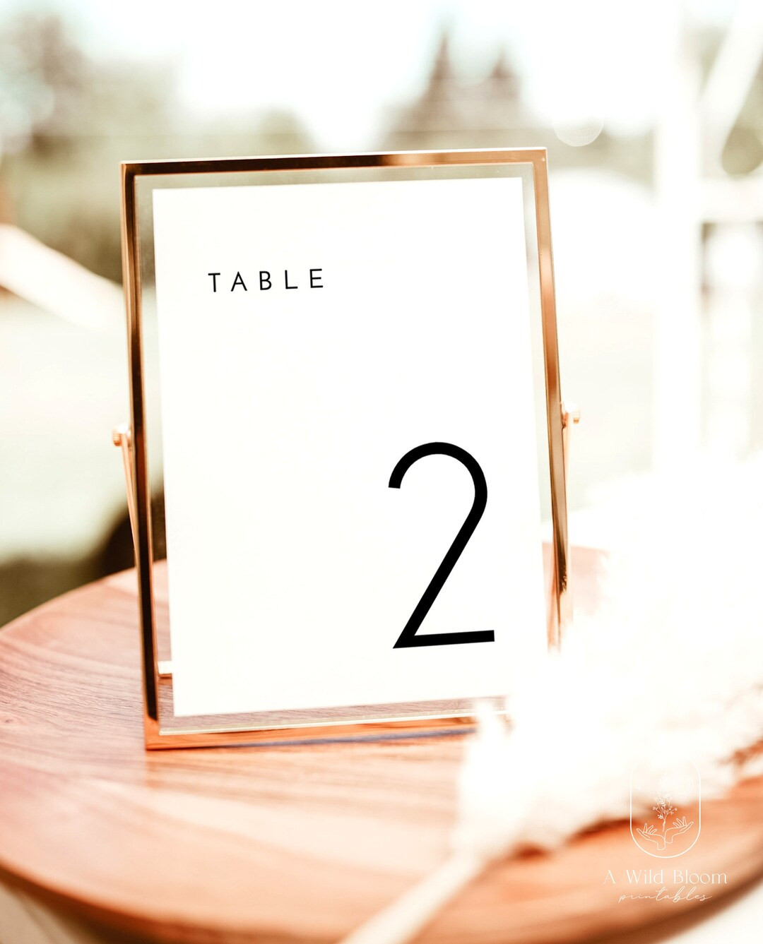 Modern Minimalist Wedding Table Number | Minimal Wedding Table Number | Editable Table Number Tem... | Etsy (US)