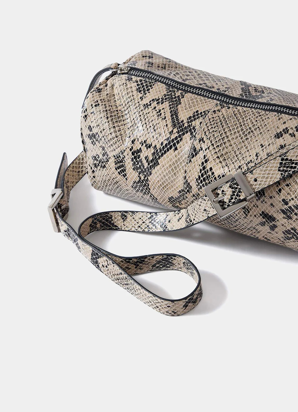 Matilda Snake Print Leather Shoulder Bag | Mint Velvet