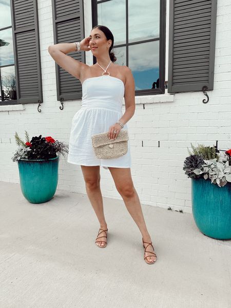 Old navy sale, spring outfit, white dress, Easter dress 