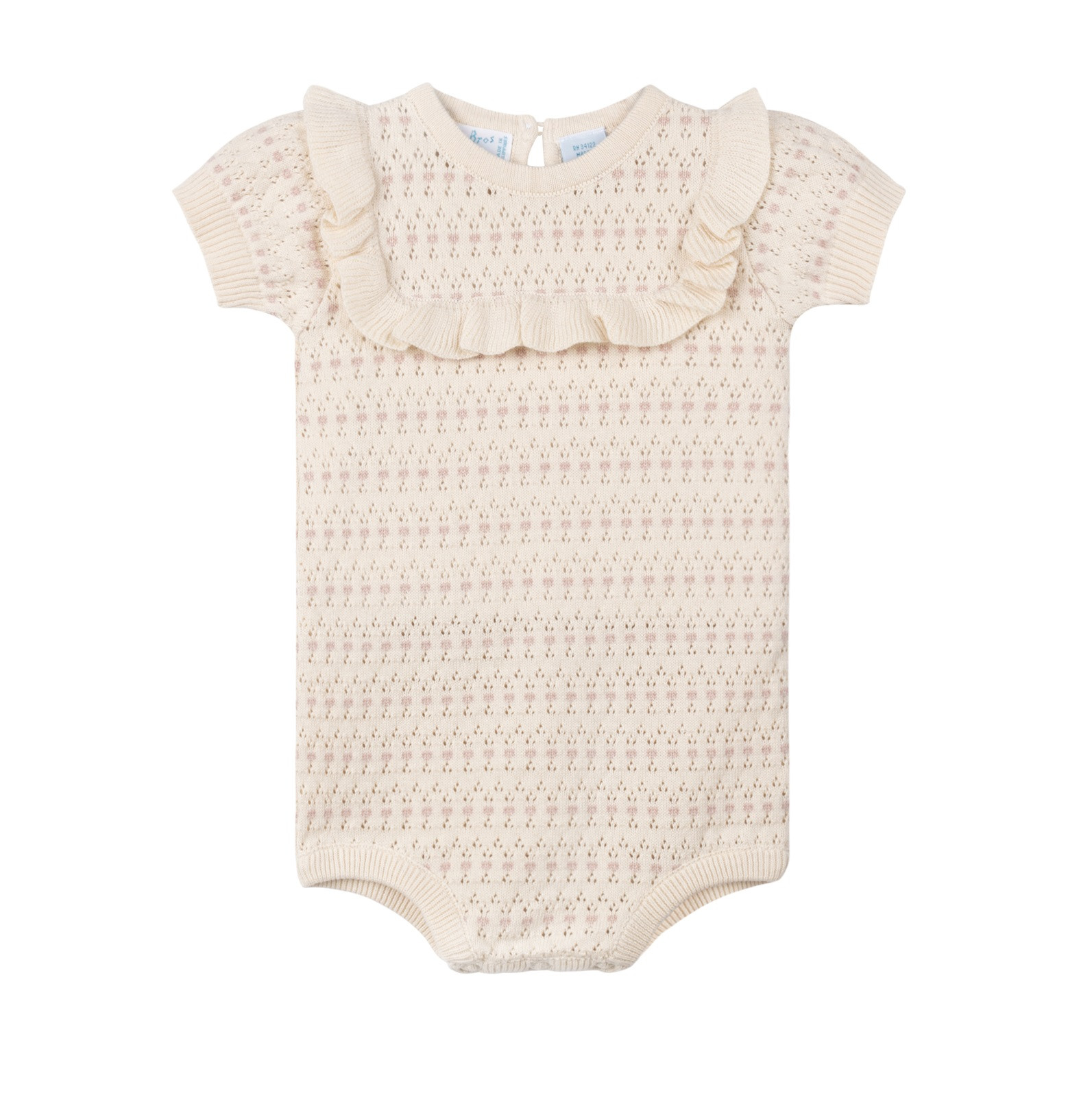 Girls Pointelle Jacquard Knit Romper | Feltman Brothers