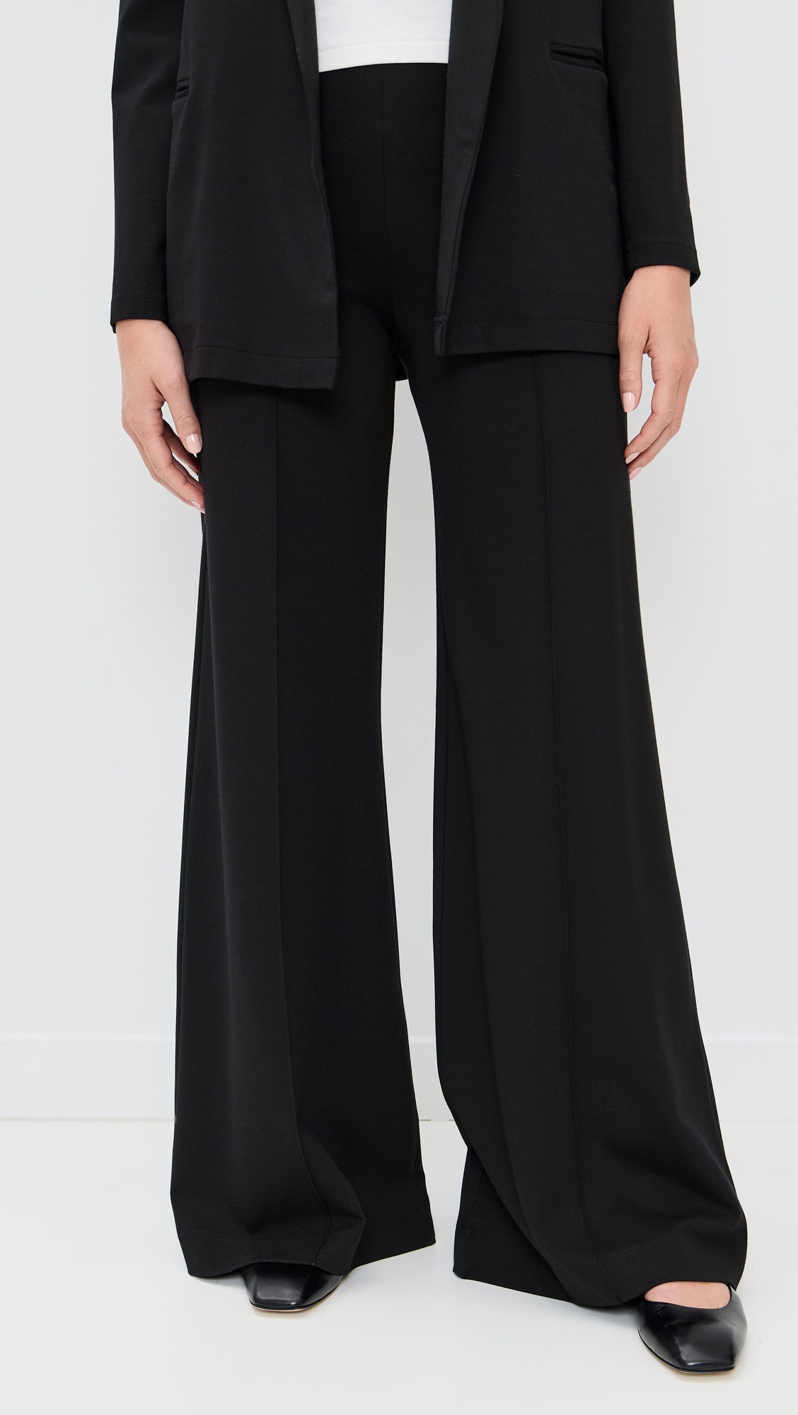 RIPLEY RADER Ponte Knit Wide Leg Pant Black S | Shopbop
