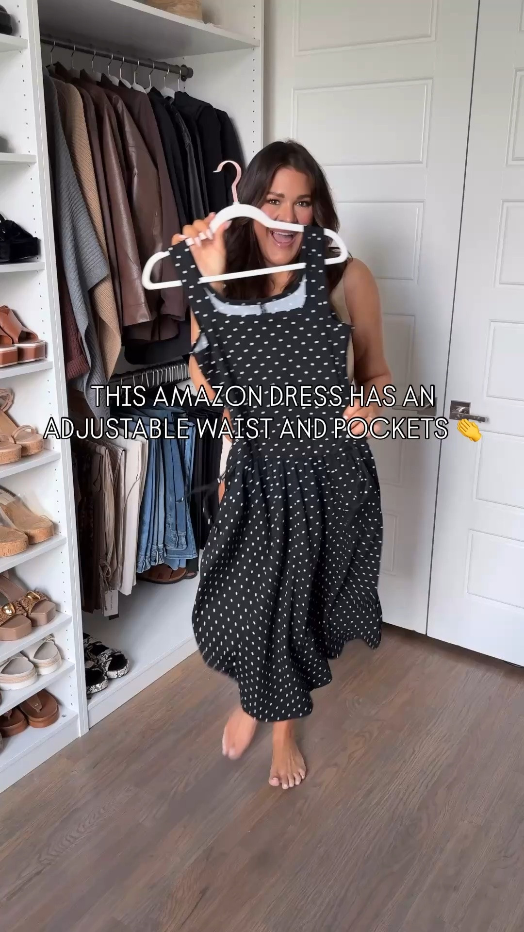 If you’re looking for an effortless summer dress that’s flattering, comfortable, and easy to style, this Amazon find checks every box. 🤍

Size up if you are larger chested. I’m wearing an XL

The adjustable waist lets you customize the fit, the pockets are actually functional, and the classic polka dot print gives it that timeless, chic look that never goes out of style. Dress it up with heels for date night, brunch, vacation dinners, or wear it casually with sandals for everyday.

This is one of those Amazon fashion finds that looks much more expensive than it is and works beautifully for midsize, curvy, and mom-friendly style. ✨

#AmazonFashionFinds #SummerDressStyle
#midsizefashion #AffordableFashion#AmazonStyleFinds

#LTKootd #LTKgrwm #LTKMidsize