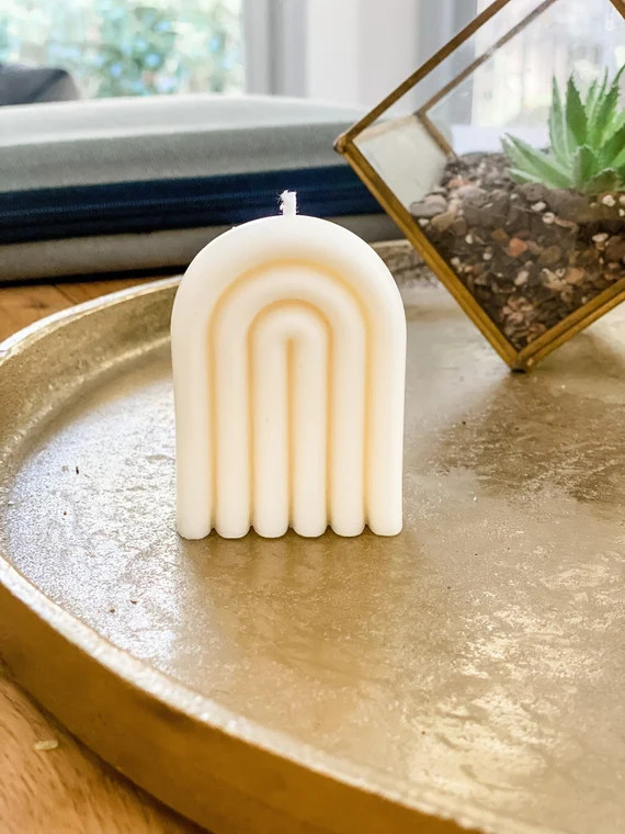 Rainbow Arch Candle  Home Decor Candle  Unscented Soy and | Etsy | Etsy (US)