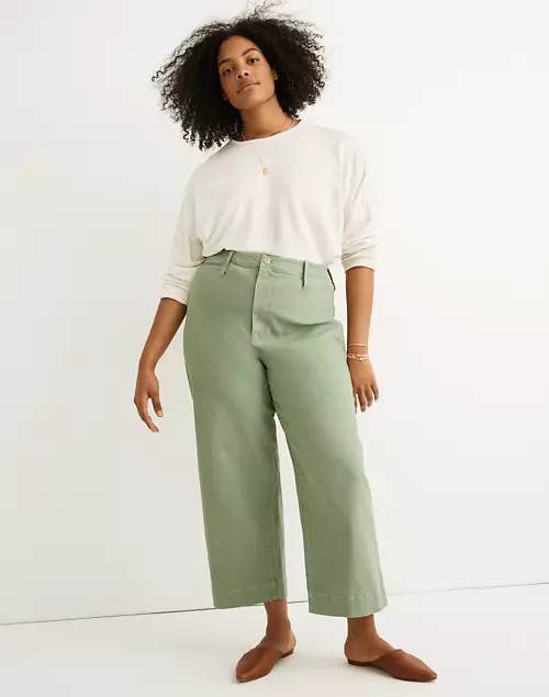 Curvy Slim Emmett Wide-Leg Crop Pants | Madewell