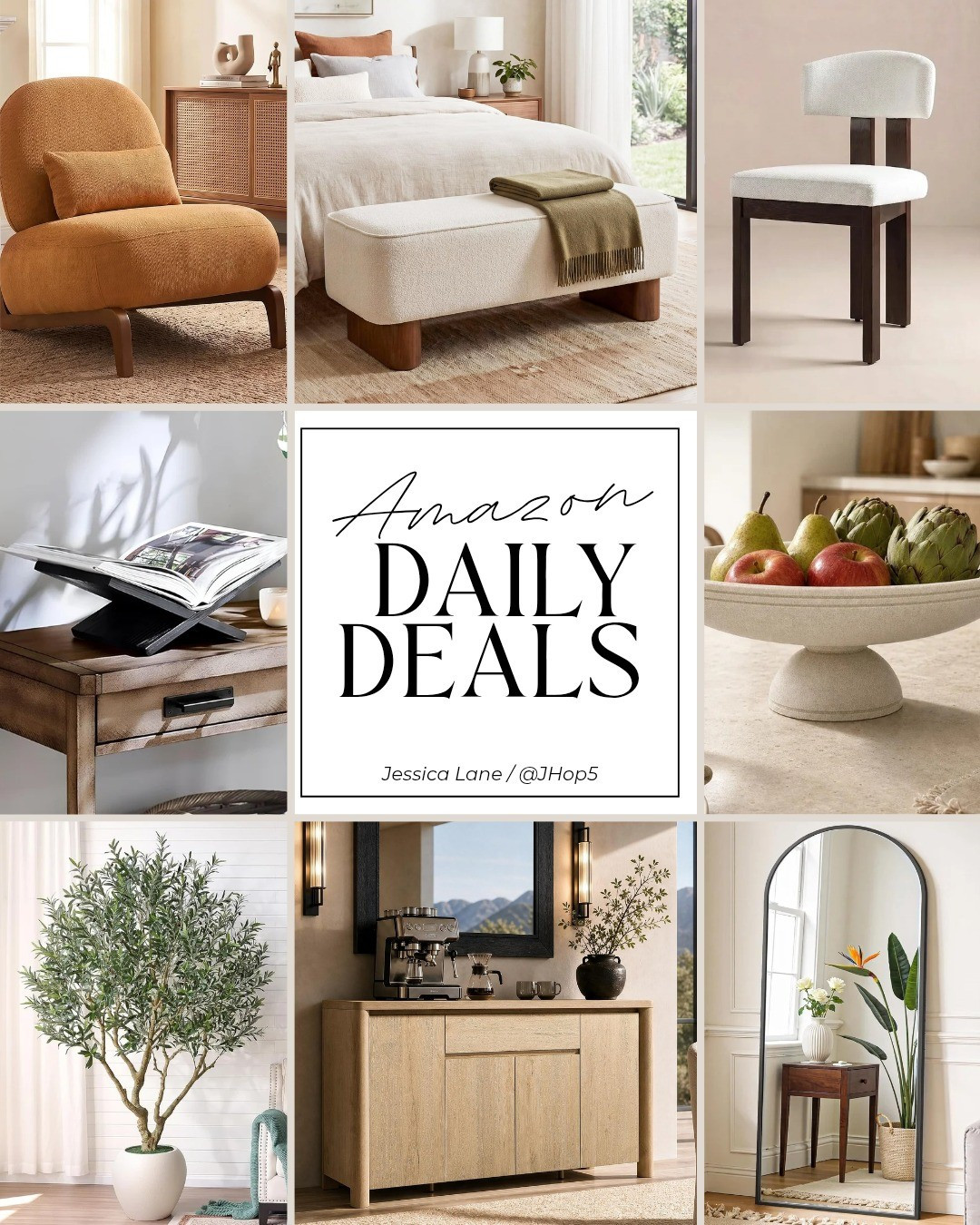 Amazon daily deals with a warm, organic modern feel! Cozy seating, a cream upholstered bench, an arched mirror and pretty accents for an easy home refresh.

#LTKHome #LTKSaleAlert #LTKSeasonal
