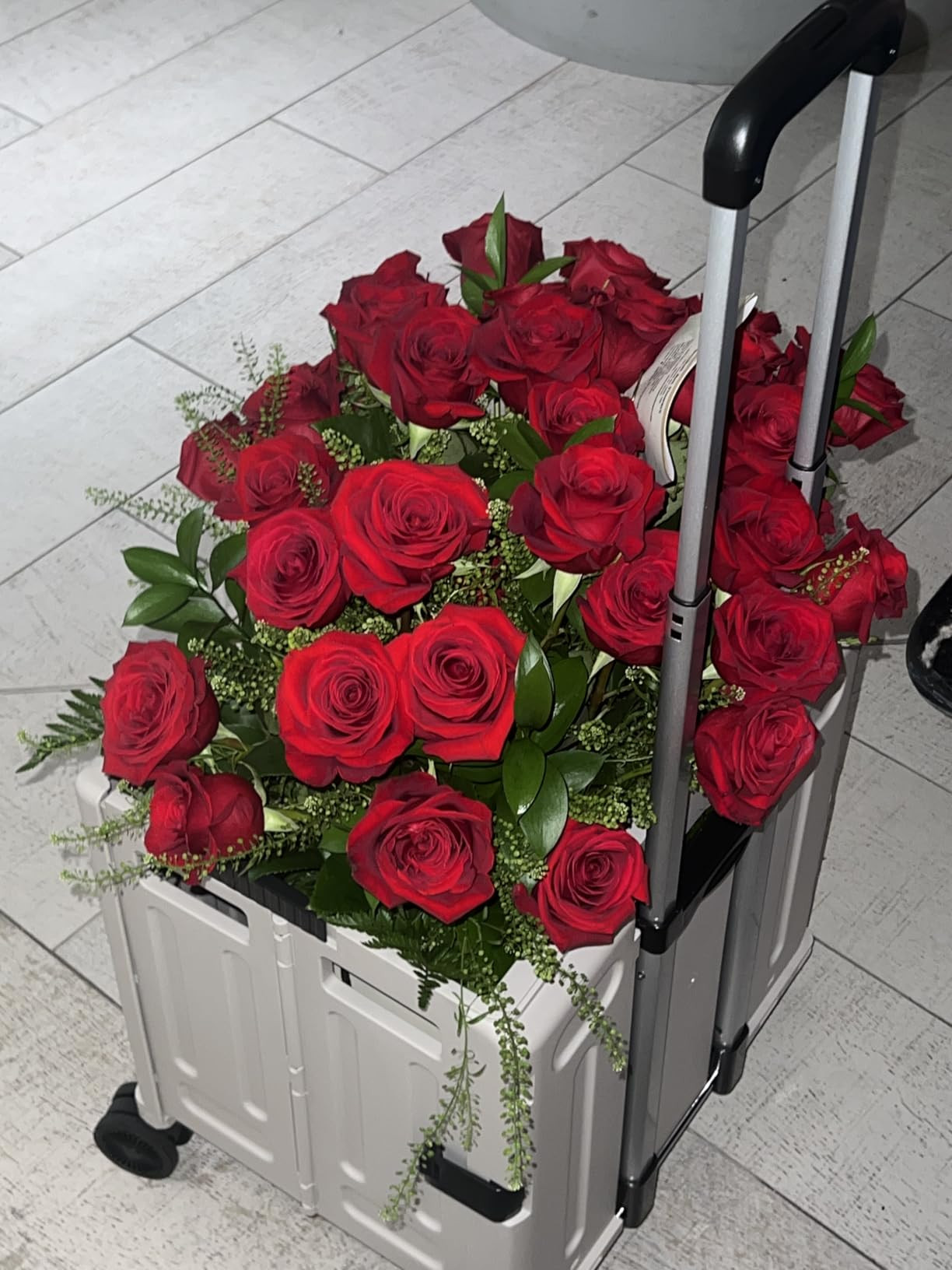 Folding Utility Cart (Gray), 4 360° Swivel Wheels Collapsible Rolling Crate with Lid, Heavy-Duty... | Amazon (US)