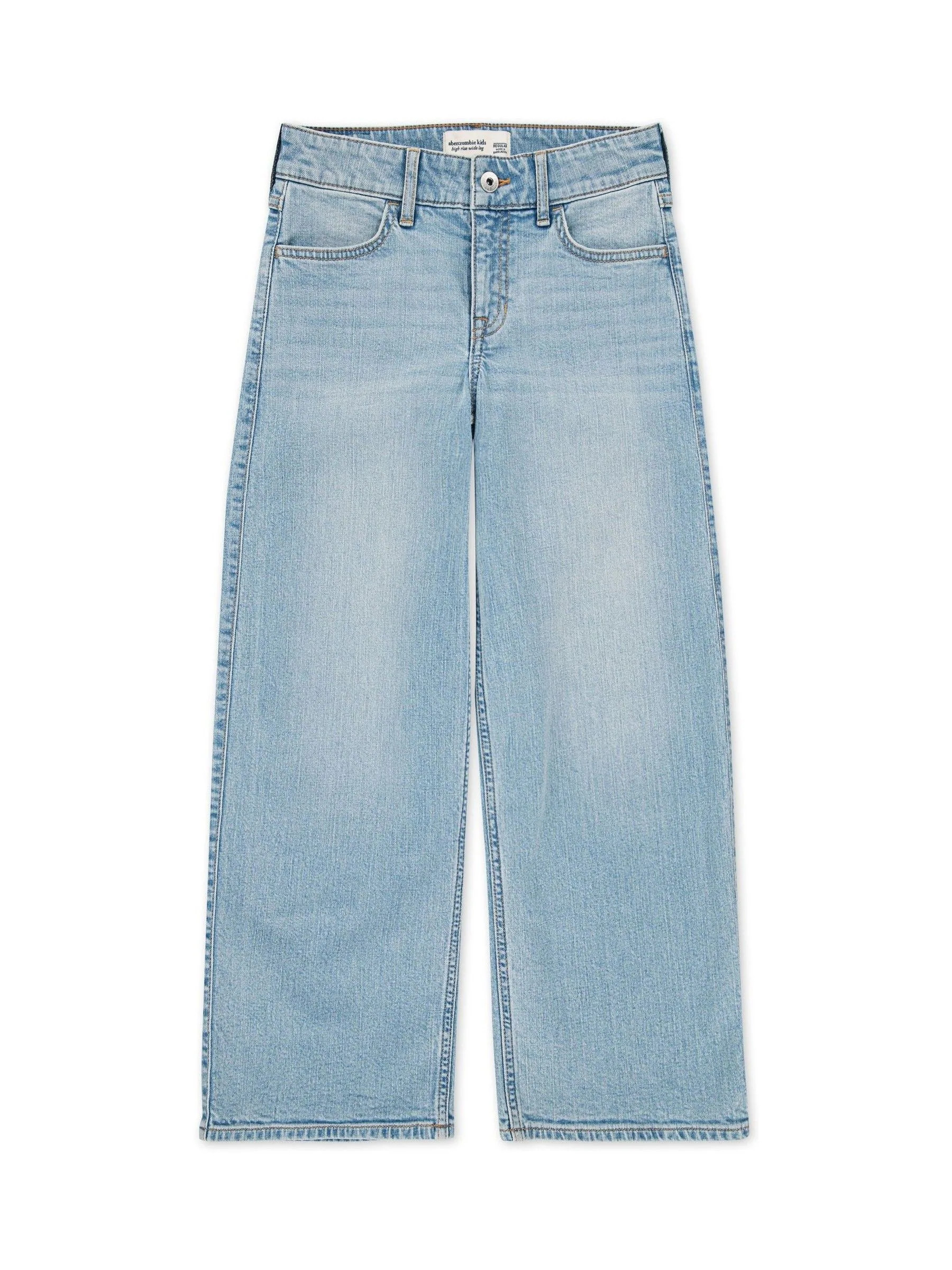 Abercrombie & Fitch Abercrombie & Fitch Blue High Waisted Wide Leg Jeans | Next US