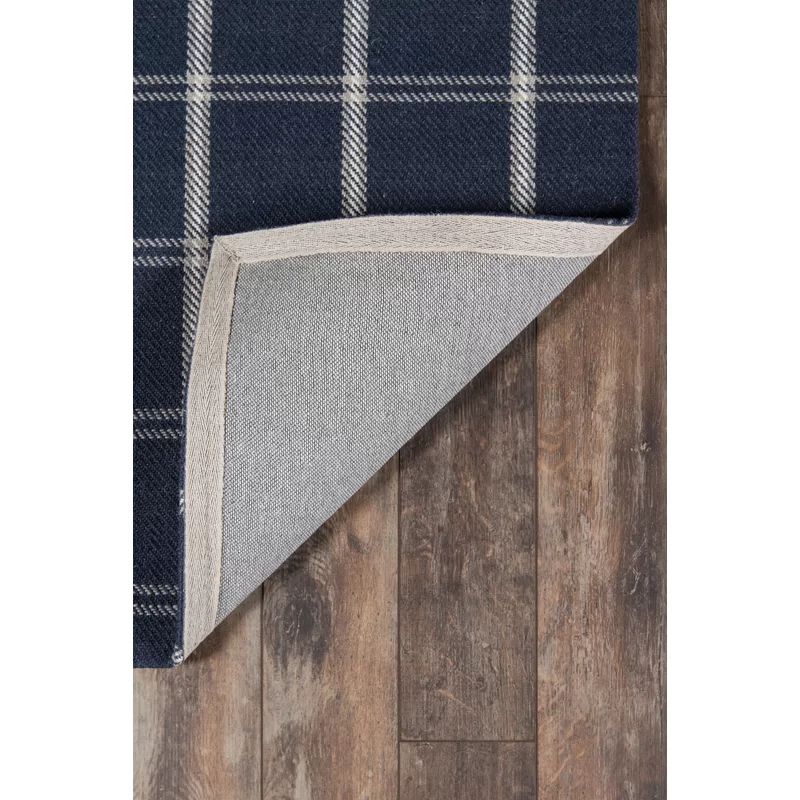 Marlborough Handmade Flatweave Wool Navy Rug | Wayfair North America