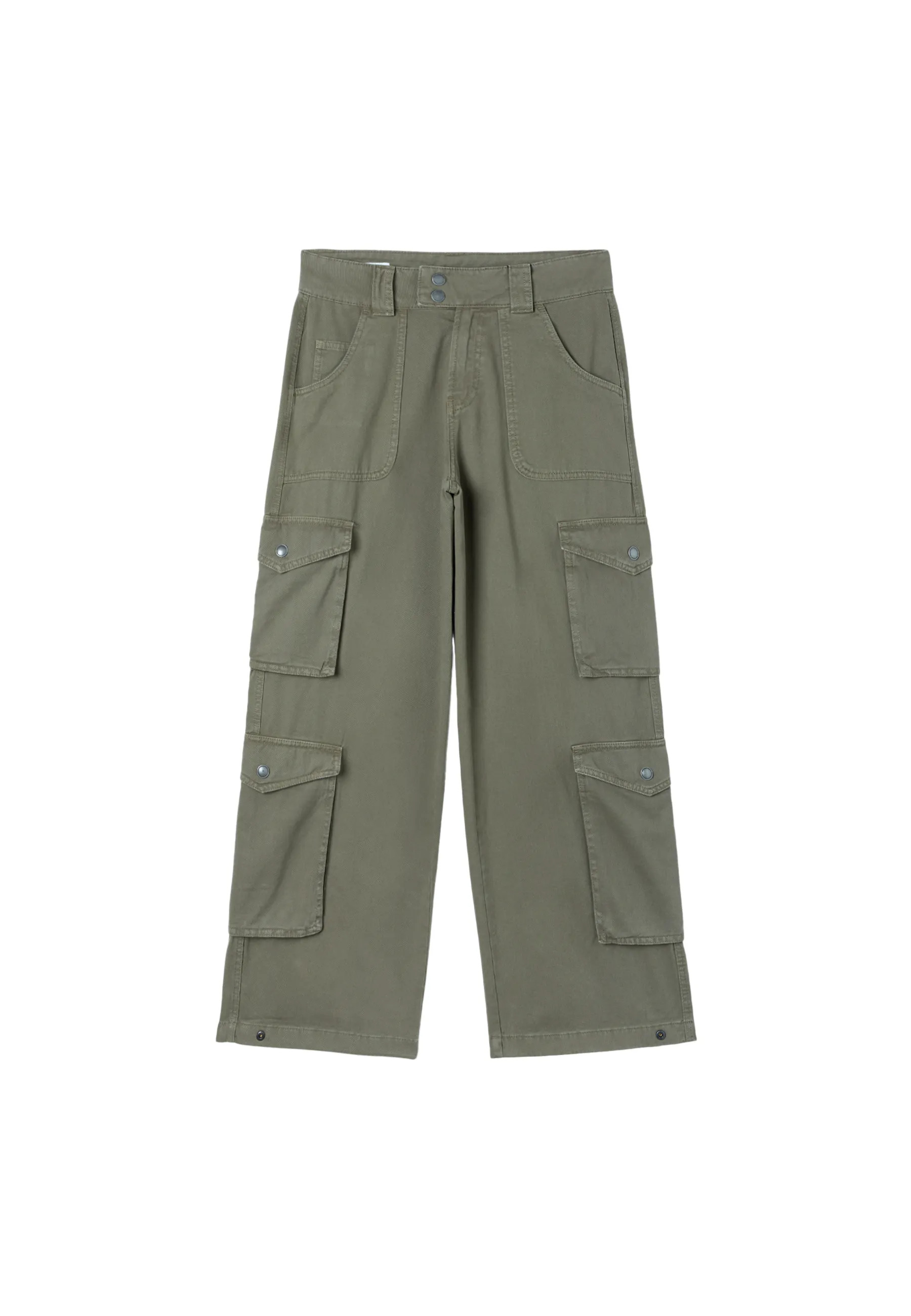 Pantalon straight cargo - Mode femme | Stradivarius France | Stradivarius (FR)
