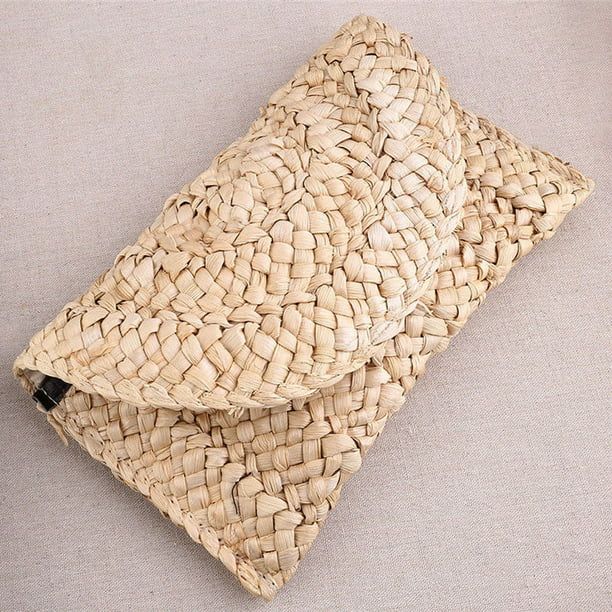 Summer Bohemia Handmade Rattan Woven Handbag Straw Knitted Messenger Bag | Walmart (US)