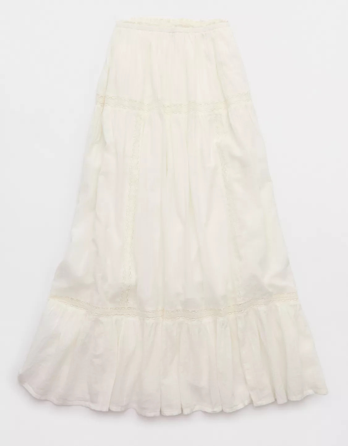 Aerie Lace Trim Maxi Skirt | Aerie