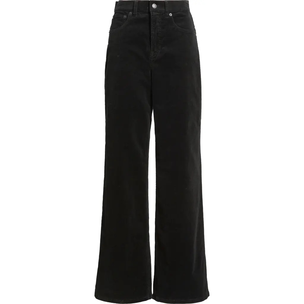SPANX® High Waist Wide Leg Corduroy Pants in Classic Black at Nordstrom, Size 2 X | Nordstrom