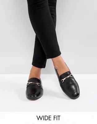 ASOS DESIGN Wide Fit Movement leather loafers | ASOS (Global)