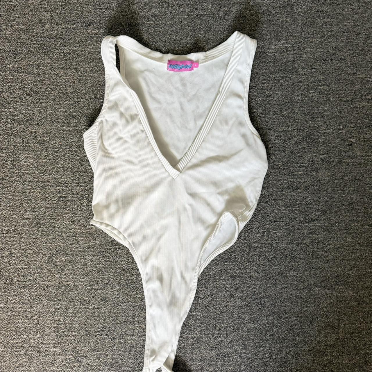 Edikted Women's Bodysuit - White/Cream - M | Depop US