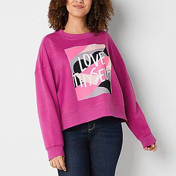 new!Hope & Wonder Black History Month Womens Long Sleeve 'Love Thyself' Sweatshirt | JCPenney