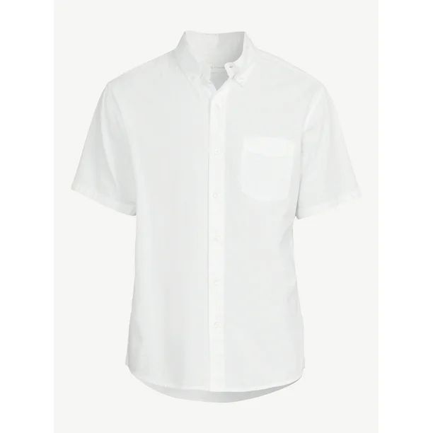Free Assembly Men's Everyday Button-Down Shirt with Short Sleeves | Walmart (US)