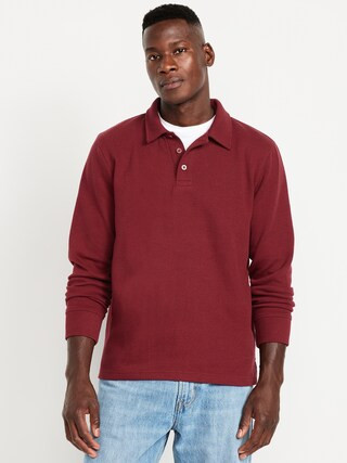 Long-Sleeve French Rib Polo | Old Navy (CA)