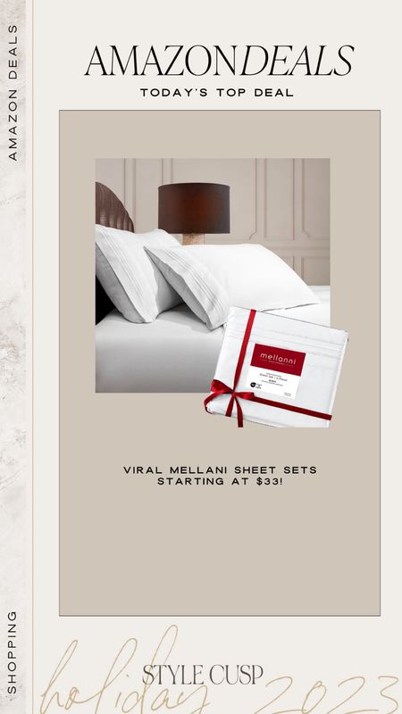 Amazon Deal! Mellani sheets starting at 33! 🎁 

Housewarming gift, sheet set, Amazon deal, primary bedroom, guest bedroom 

#LTKsalealert #LTKhome #LTKfindsunder50