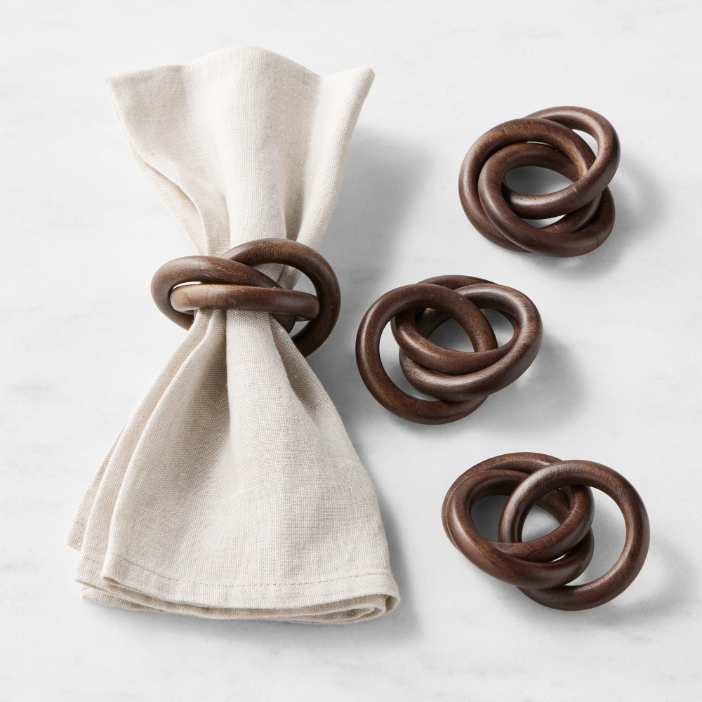 Three Ring Wood Napkin Rings, Set of 4 | Williams-Sonoma