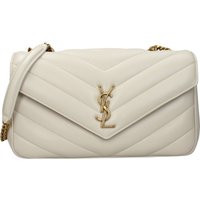 Saint Laurent Women's Loulou Shoulder Bag White/Cream Leather | Balardi (US & Canada)