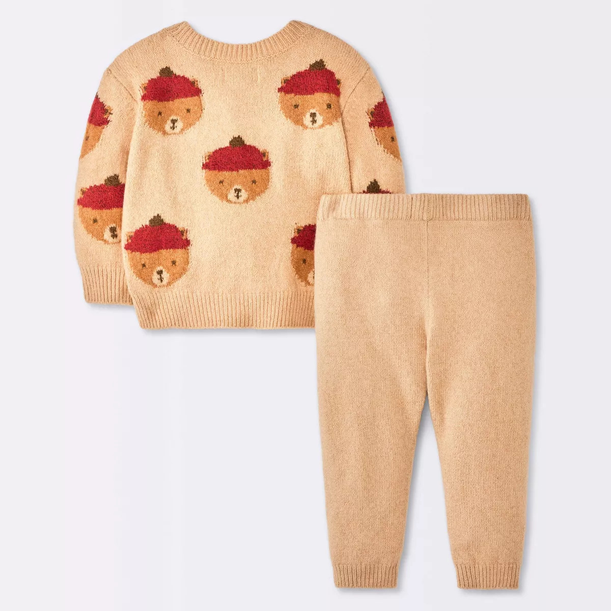 Baby Boys' 2pc Bear Sweater and Pants Set - Cloud Island™ Brown | Target