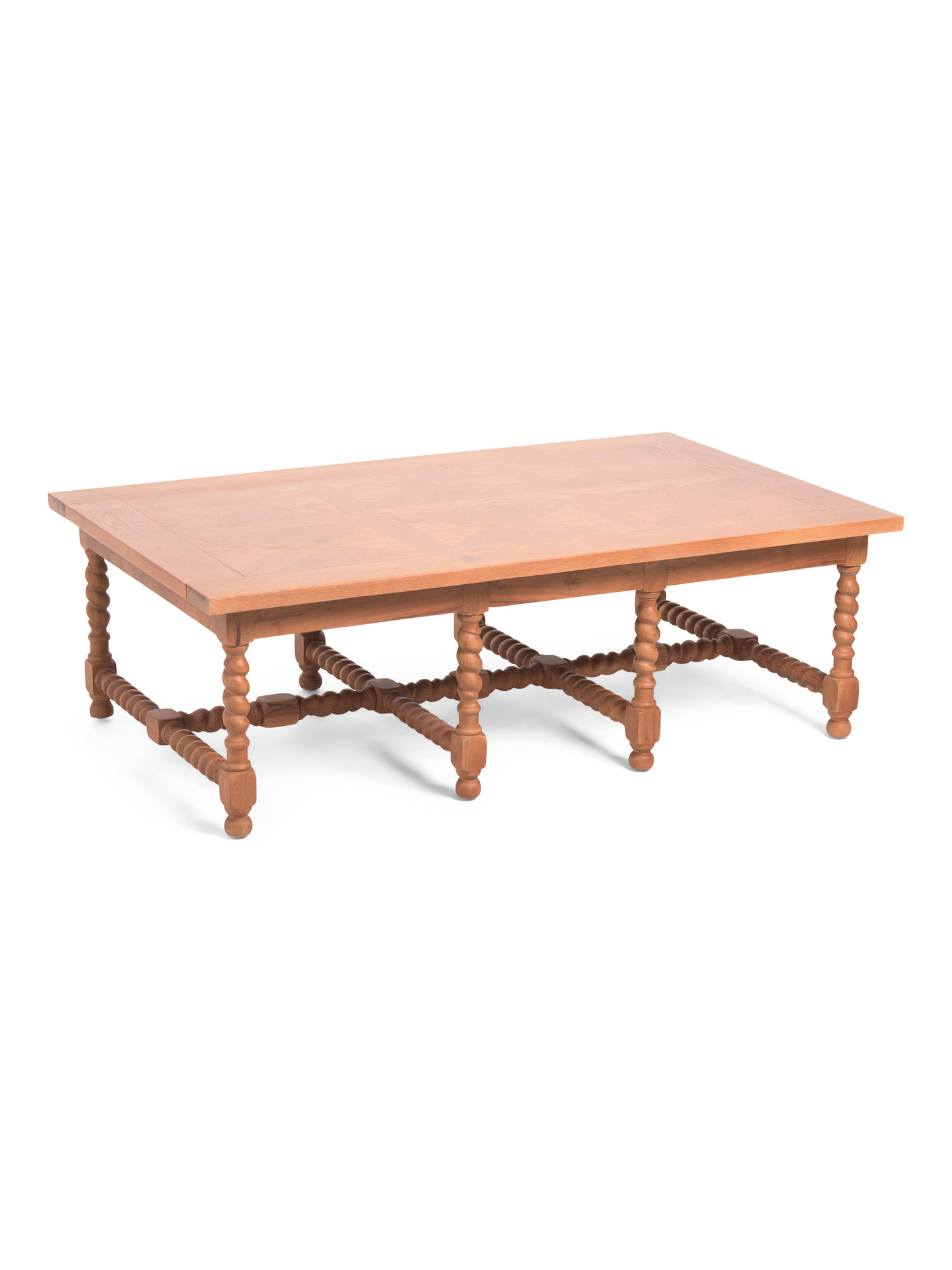 59x36x18 Barley Twist Solid Wood Coffee Table | TJ Maxx