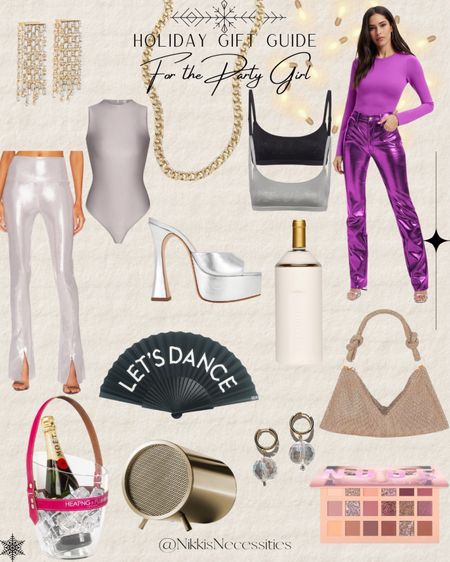 Gift guide 
Gifts for the party girl 
Party girl gift guide 
Rhinestone purse 
Cult Gaia 
Saks 
Wolf and badger 
Revolve 
Good American 
Metallic jeans
Hand fan 
Small speaker 
Wine cooler 
Silver platform heels 
Skims bra set 
Disco earrings 
Champagne cooler 
Skims bodysuit 


#LTKHoliday #LTKGiftGuide #LTKstyletip