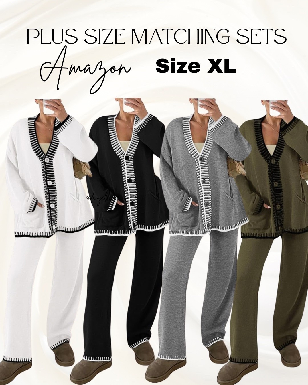 curvy matching sweats from Amazon 🤎 available in size xl and xxl! Perfect for fall and winter + holiday travel. 

#LTKMidsize #LTKPetite #LTKOver40