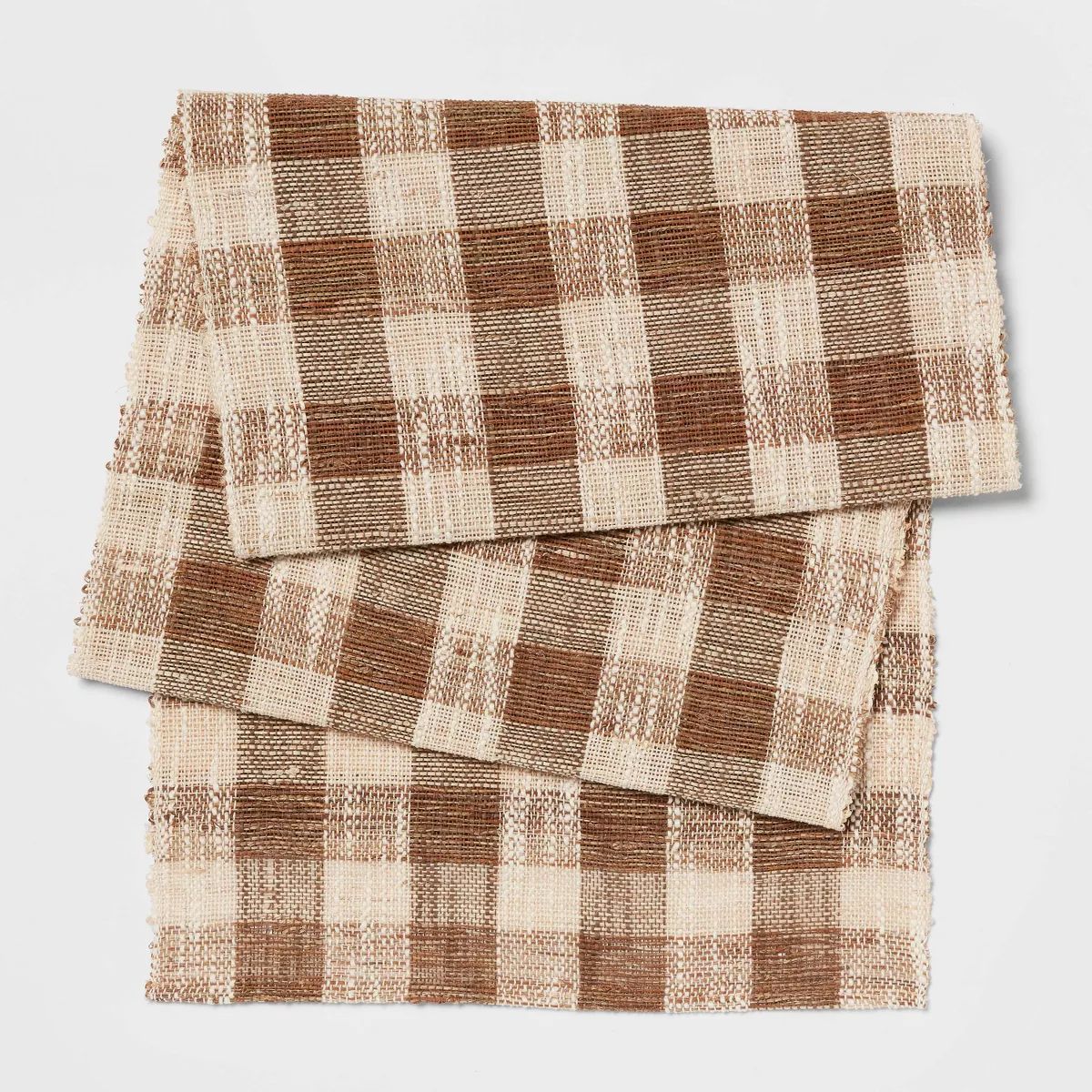 Cotton Gingham Table Runner Brown - Threshold™ | Target