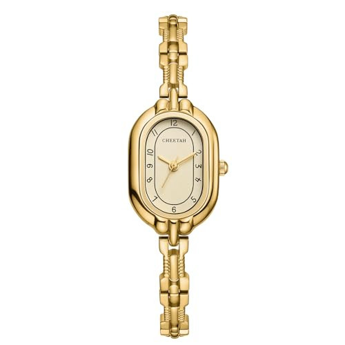 CHEETAH Gold Bracelet Watches for Women, Small Vintage Bangle, Easy Read Numeral Dial, Waterproof | Amazon (US)