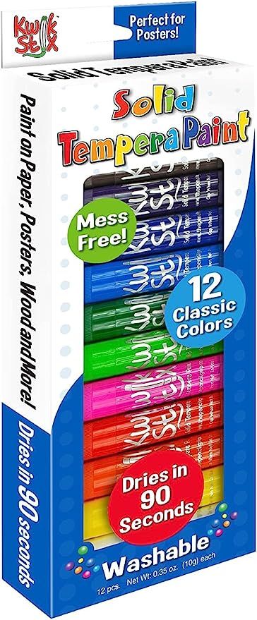 The Pencil Grip Kwik Stix Paint Pens, Solid Tempera Paint Pens, Super Quick Drying TPG-602, 12 Co... | Amazon (US)