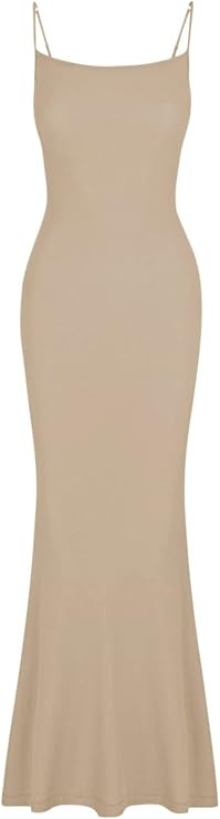 REORIA Women's Sexy Lounge Slip Long Dress Elegant Sleeveless Backless Ribbed Bodycon Maxi Dresse... | Amazon (US)