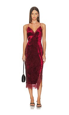 Free People Raise A Toast Midi Slip Dress in Garnet Grotto from Revolve.com | Revolve Clothing (Global)