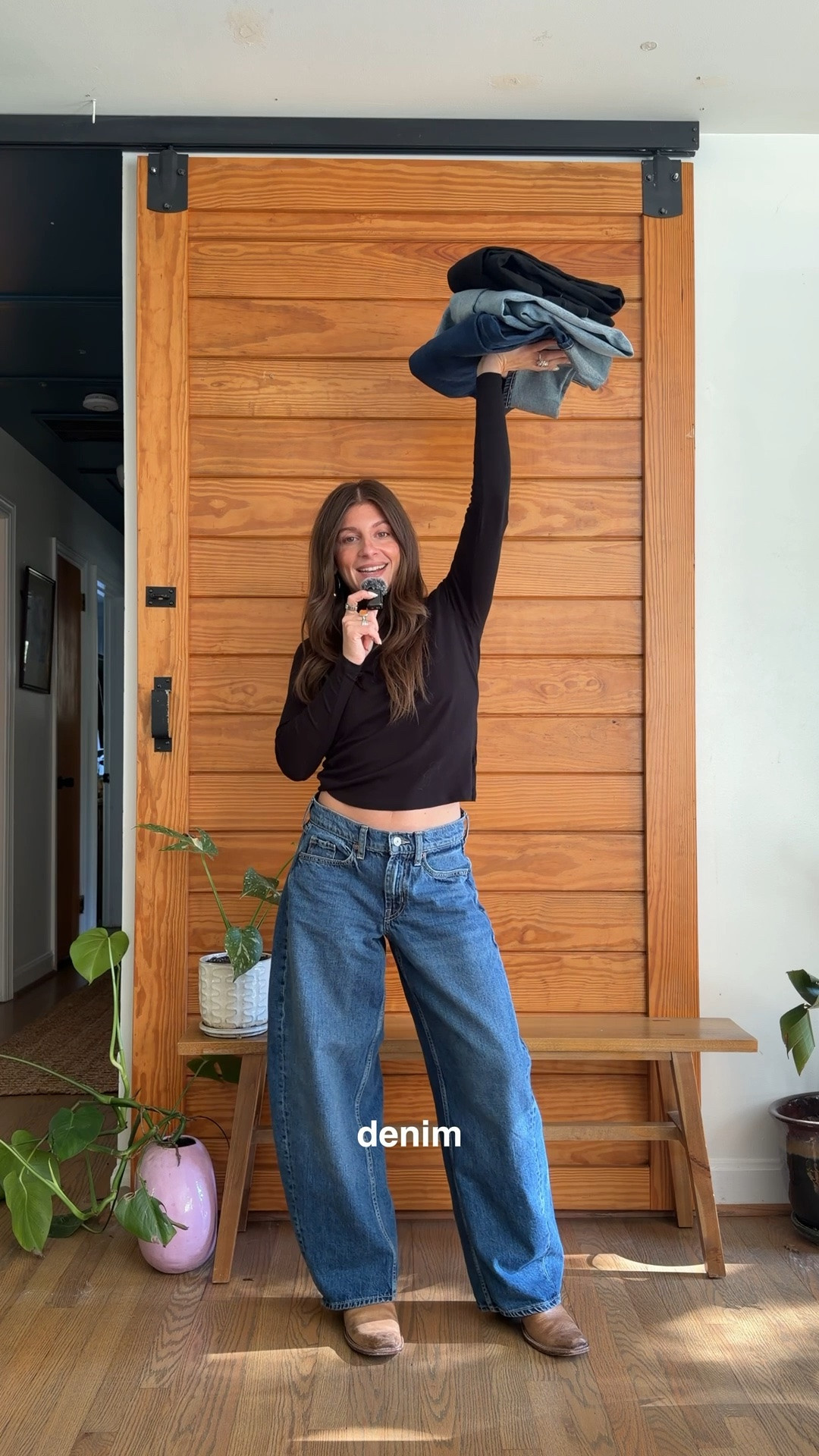 genuinely some of my new favorite denim!!!  wearing petite 0 in all denim small in corduroy button down, medium in denim shirt, small in lace top and xs in turtle neck!! @oldnavy