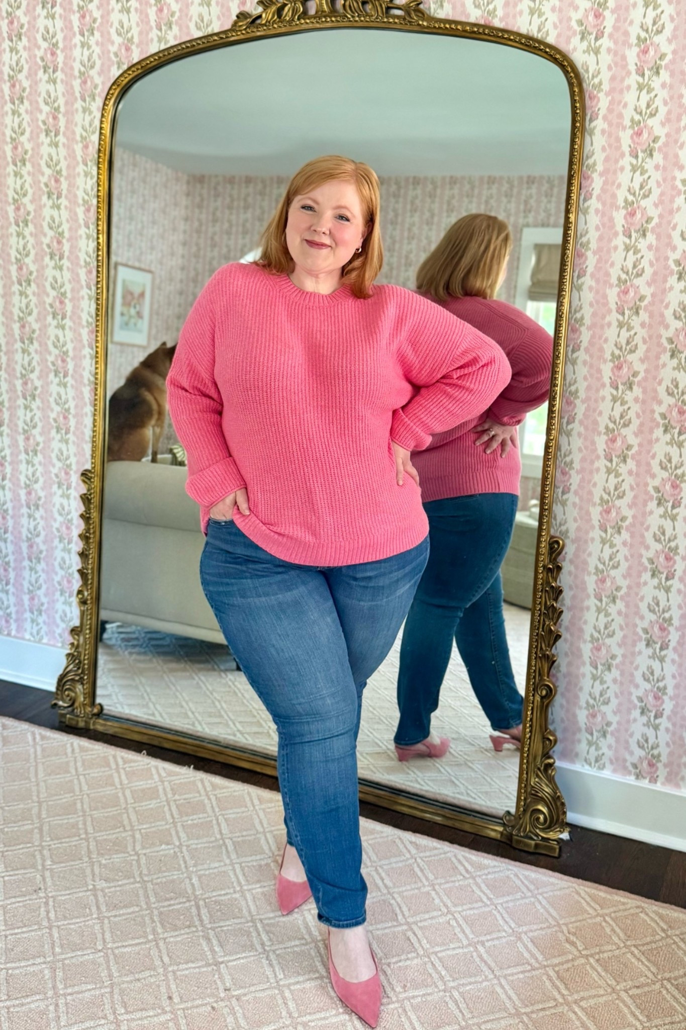 Nordstrom Anniversary Sale Pink Sweater and Pink Slingback Heels

#LTKootd #LTKSaleAlert #LTKMidsize