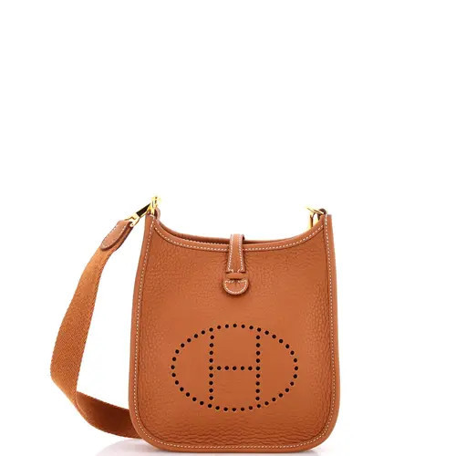 Pre-Owned Hermes Evelyne Bag Gen III Clemence TPM in Metallic Gold at Nordstrom, Size X-Small | Nordstrom