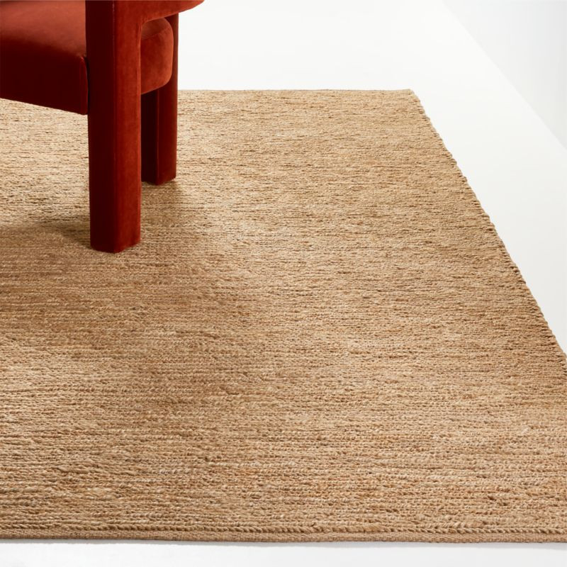 Unda Hand-Knotted Jute Rug | Crate & Barrel | Crate & Barrel