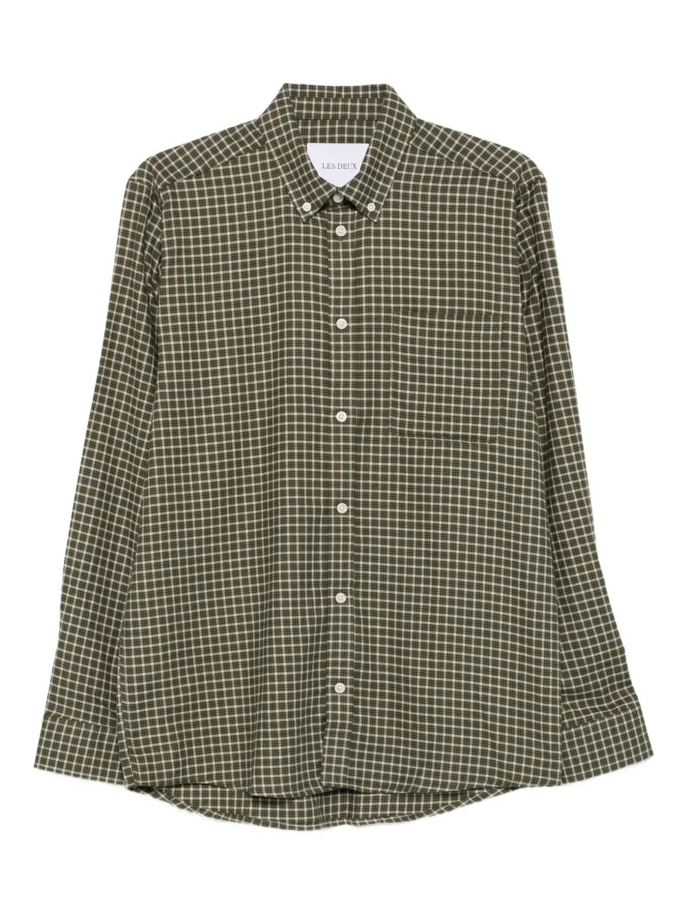 Les Deux check flannel shirt - Green | Farfetch Global