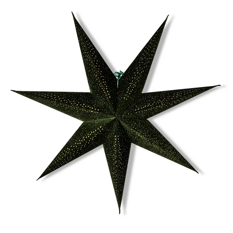 Green Flocked Decorated Star, 29 in, by Holiday Time | Walmart (US)