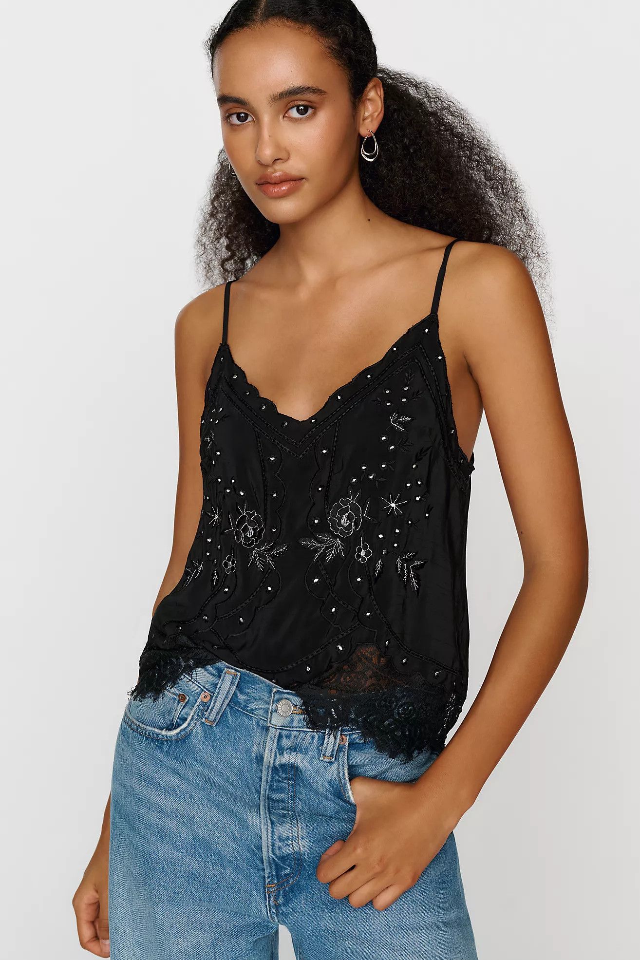 LyreBird Embellished Lace Tank | Anthropologie (US)