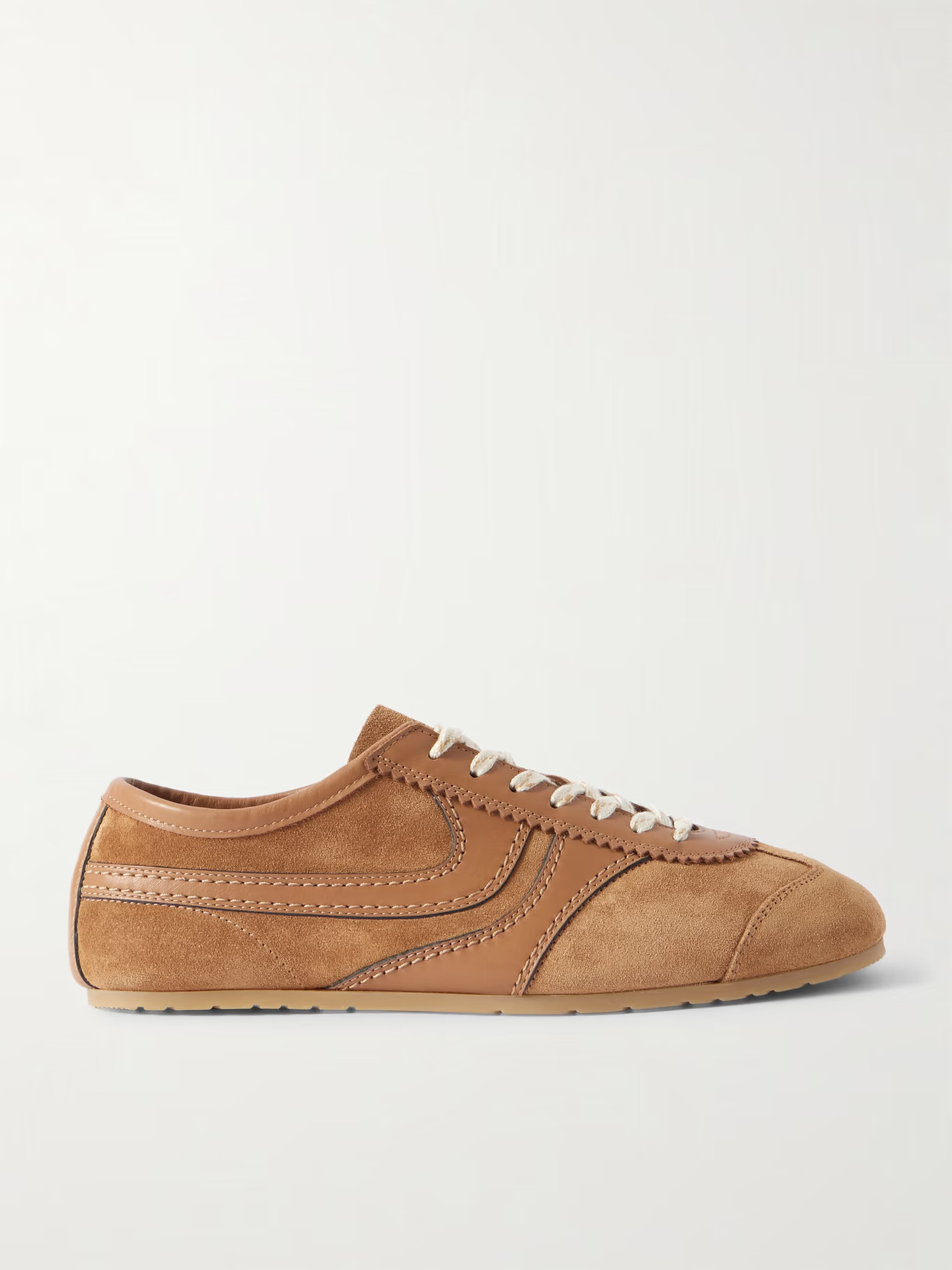 DRIES VAN NOTEN Leather-Trimmed Suede Sneakers | Mr Porter (US & CA)