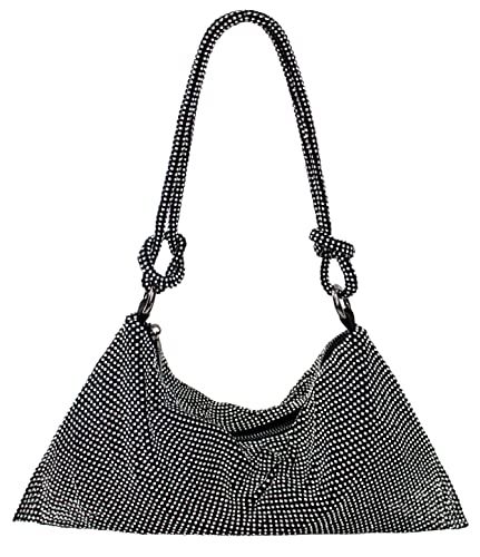 iSamzan Silver Rhinestone Purse for Women Evening Sparkly Gold Clutch Formal Bag Glitter Handbag for | Amazon (US)