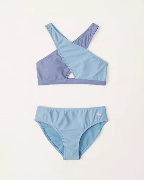 girls wrap front two piece swimsuit curated on LTK