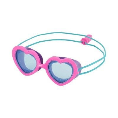 Speedo Kids' Sunny Vibes Swim Goggles - Heart Sugar Plum/Celeste | Target