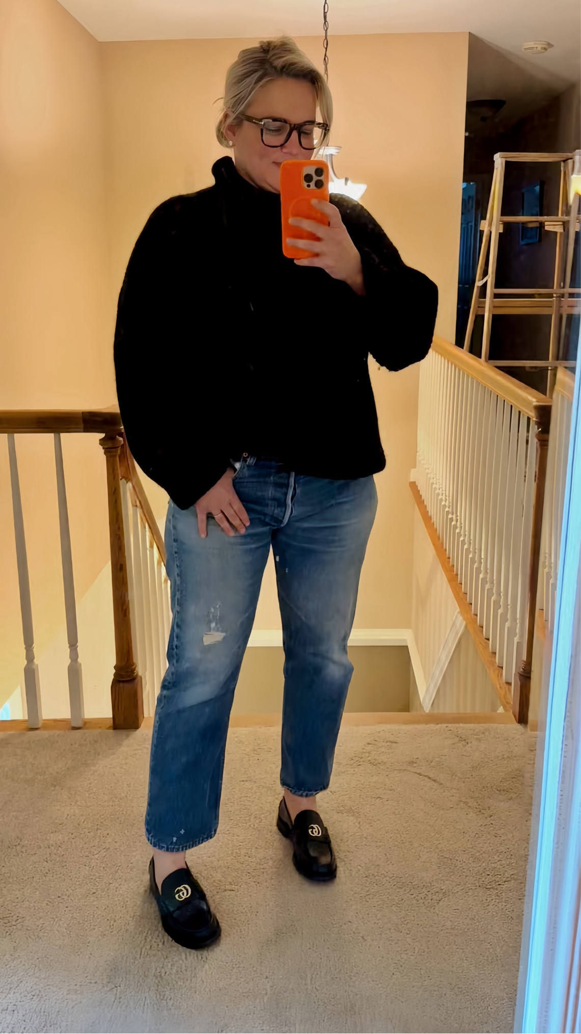 Trust me when I say you NEED these Loafers!!! I’m wearing a 9.5 and yes you will think they are too small & how will you get your foot in them! You need a shoe horn! Once on, you’ll realize you made the right decision with the shoe size you picked! So, I’d say these are TTS.

#LTKGiftGuide #LTKShoeCrush #LTKWorkwear