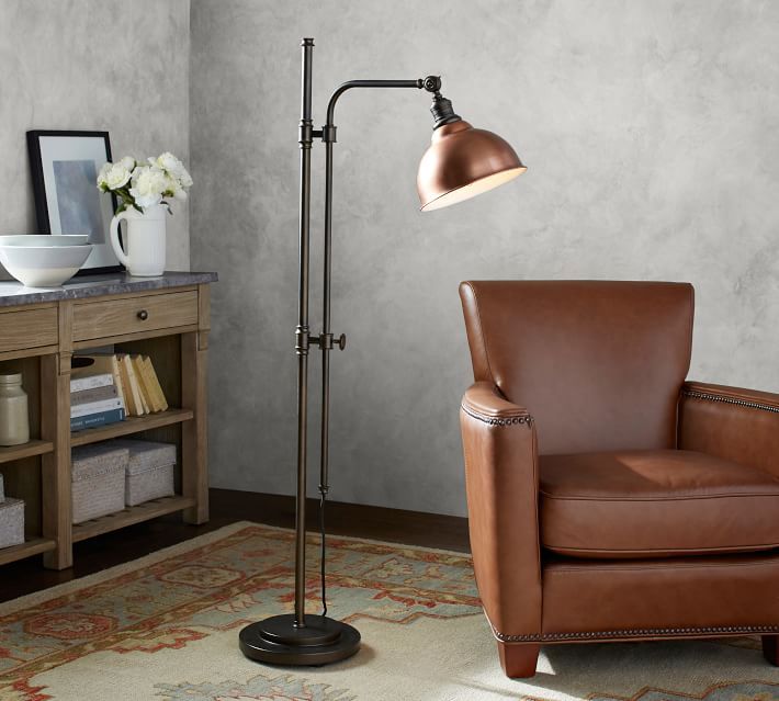 Articulating Metal Bell Floor Lamp | Pottery Barn (US)