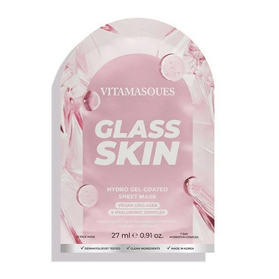 Vitamasques Glass Skin Hydrogel Sheet Mask - 0.91 fl oz: Moisturizing, Deep Hydration, Vegan, For Dry Skin | Target